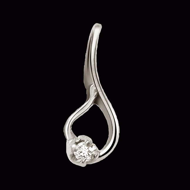 Diamond Hanger - Real Diamond & Sterling Silver Pendant with 18 IN Chain (SDP69)