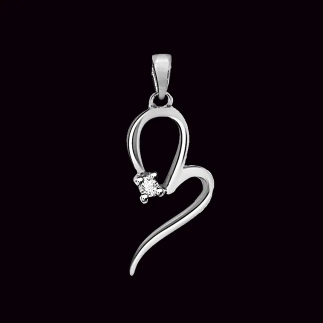 Divine Radiance: Real Diamond & Sterling Silver Om Pendant with 18 IN Chain (SDP77)