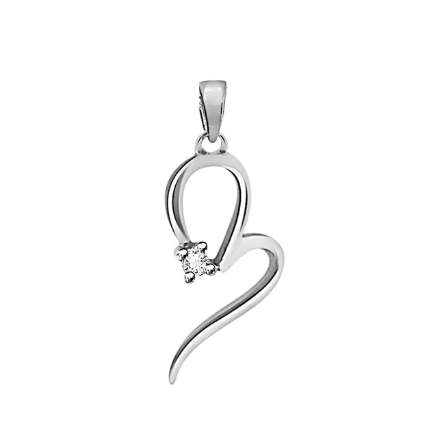 Divine Radiance: Real Diamond & Sterling Silver Om Pendant with 18 IN Chain (SDP77)