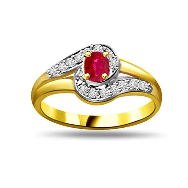 Shimmering Beauty Diamond & Ruby Ring (SDR1002)