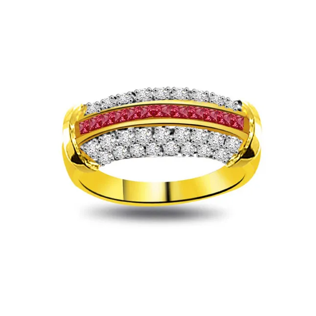 Faith in Each Other 0.40cts Diamond & Ruby Ring (SDR1010)