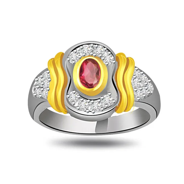 Twinkling Millenium Classic Ruby & Diamond Ring (SDR1015)