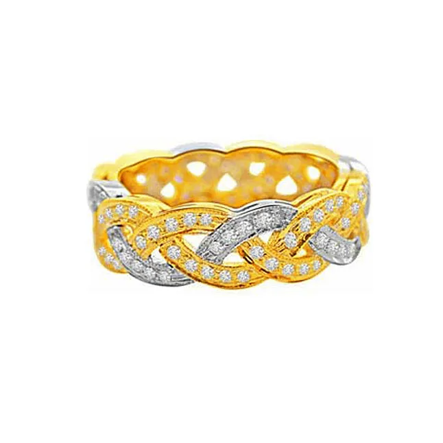 Diamond Bridal Bliss Two Tone Diamond Ring (SDR103)