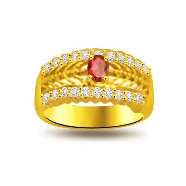 Night of Full Moon Classic Ruby & Diamond Ring (SDR1033)