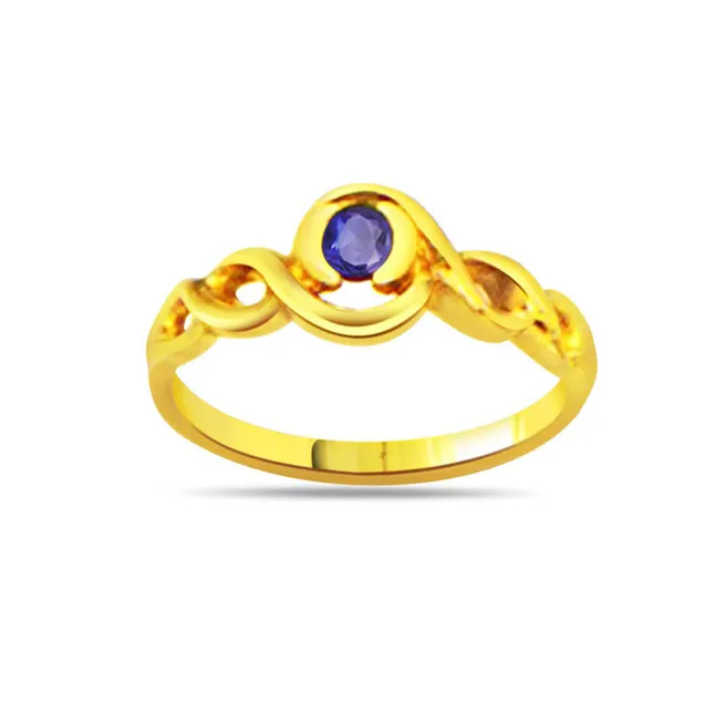 Perfect Star Sapphire Round Sapphire Gold Ring (SDR1036)