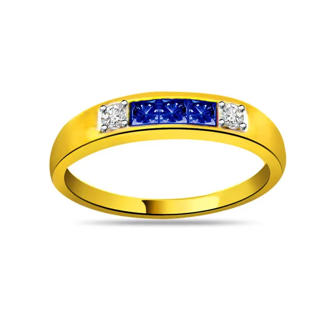 Aqua Blue Shine Elegant Diamond & Sapphire Ring (SDR1041)