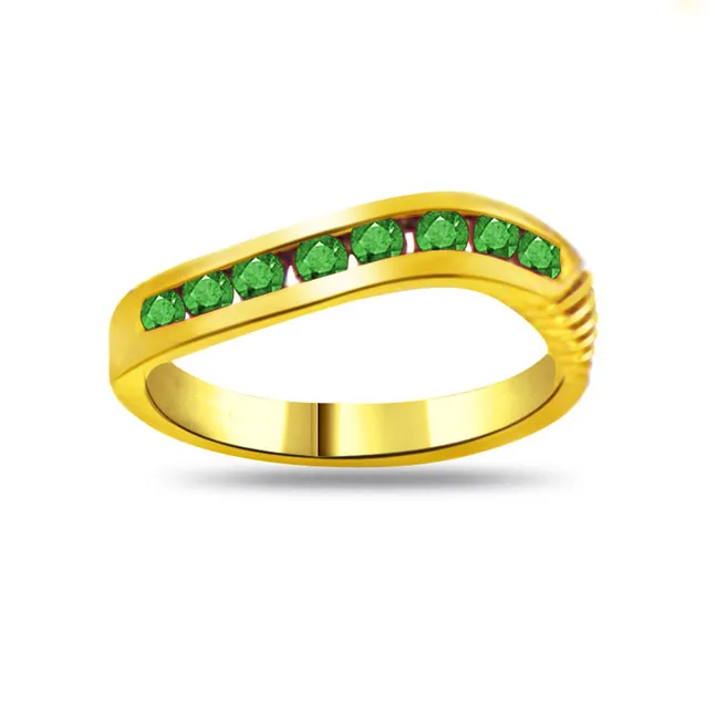 Garden of Emerald Fine Emerald Gold Ring (SDR1061)