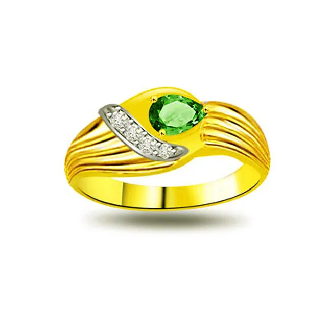 Ultimate Emerald Elegant Diamond & Emerald rings SDR1079 -Diamond & Emerald