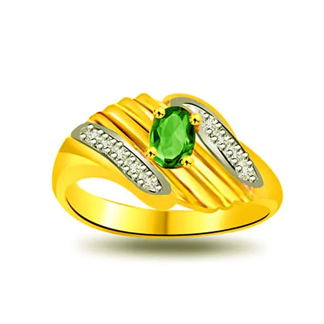 Symbol of Faith Fine Diamond & Emerald Ring (SDR1096)