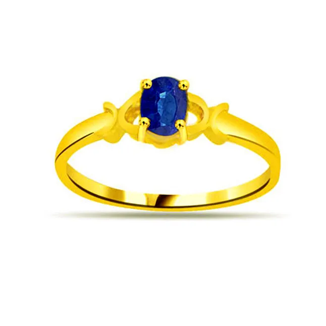 Star of the Ocean Real Oval Sapphire Gold Ring (SDR1126)