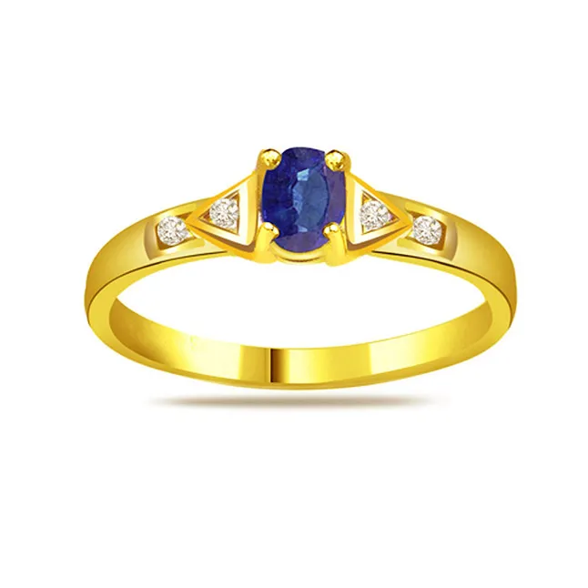 Real Diamond & Blue Sapphire Ring (SDR1181)