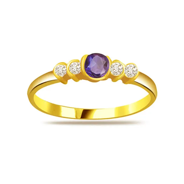 Real Diamond & Blue Sapphire Ring (SDR1183)