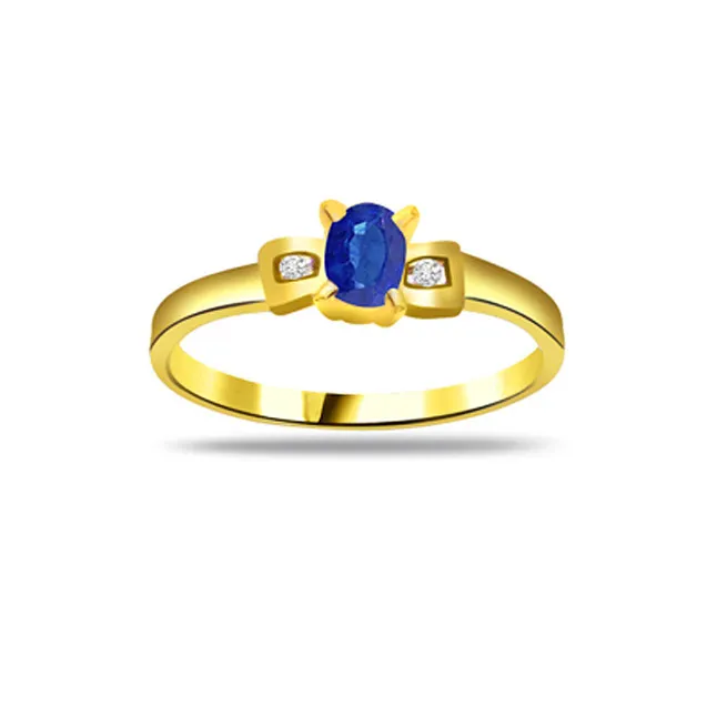 Real Diamond & Blue Sapphire Ring (SDR1184)