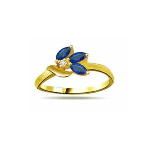 Real Diamond & Blue Sapphire Ring (SDR1198)