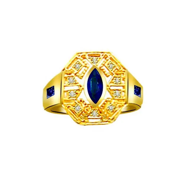 0.20cts Real Diamond & Sapphire Ring (SDR1317)