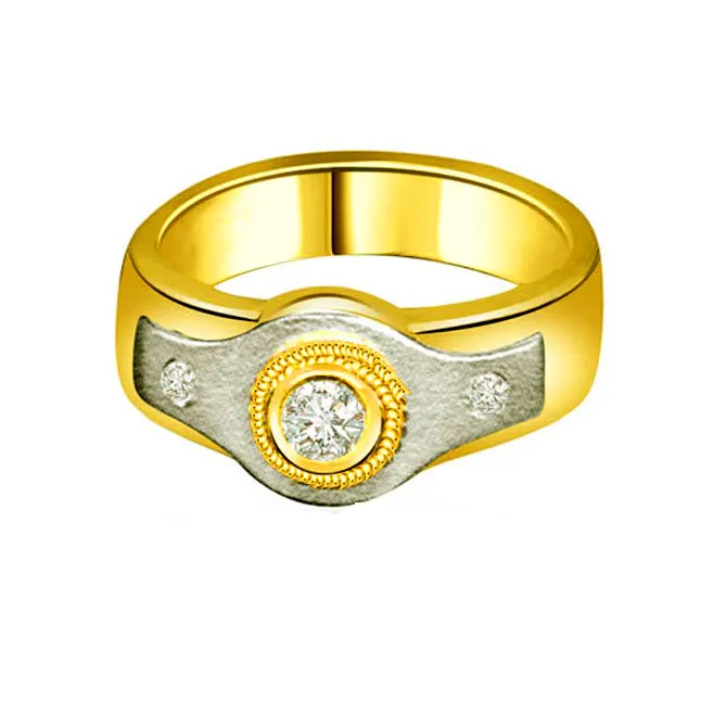 0.30cts Real Diamond Solitaire Two Tone Ring (SDR1336)