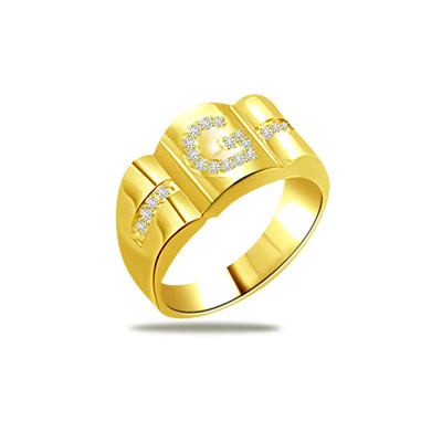 0.22cts Classy Yellow Gold Band with Fine Diamonds (SDR1378)