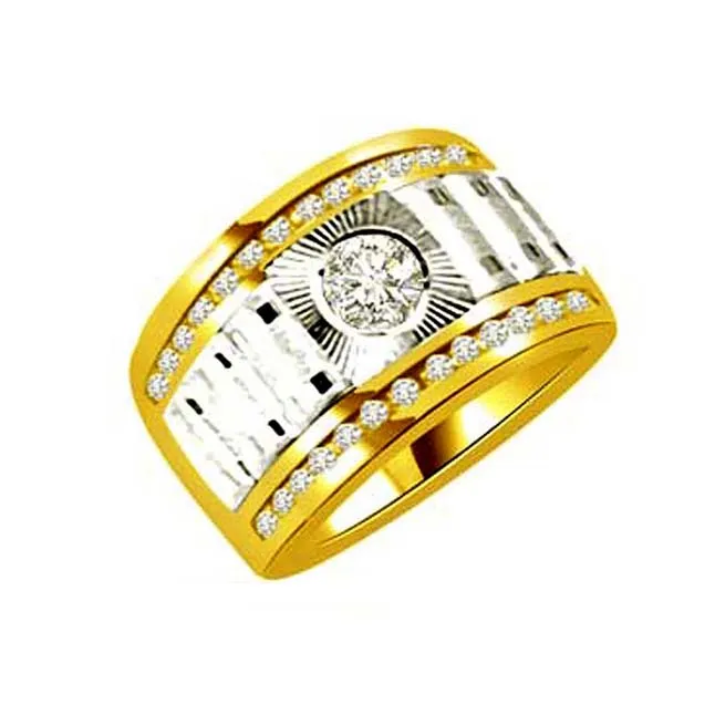 0.26ct Fine Two Tone Diamond rings in 18K Gold