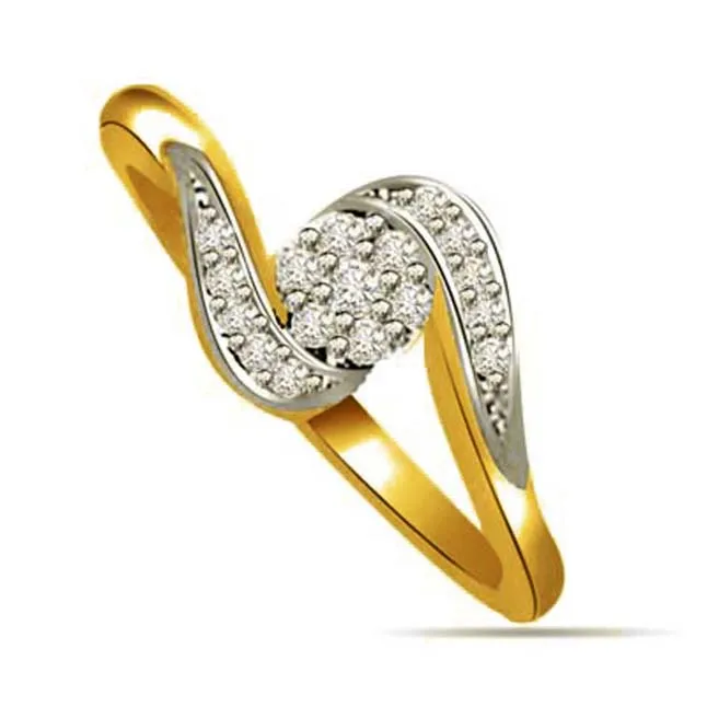 0.11 cts Flower Shaped Diamond rings