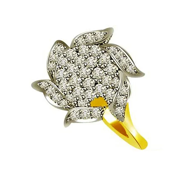 0.88cts Flower Shape Real Diamond Ring (SDR1405)