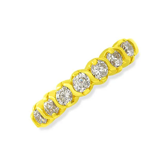 Special Occasions - Real Diamond 18kt Yellow Gold Eternity Rings (SDR143)