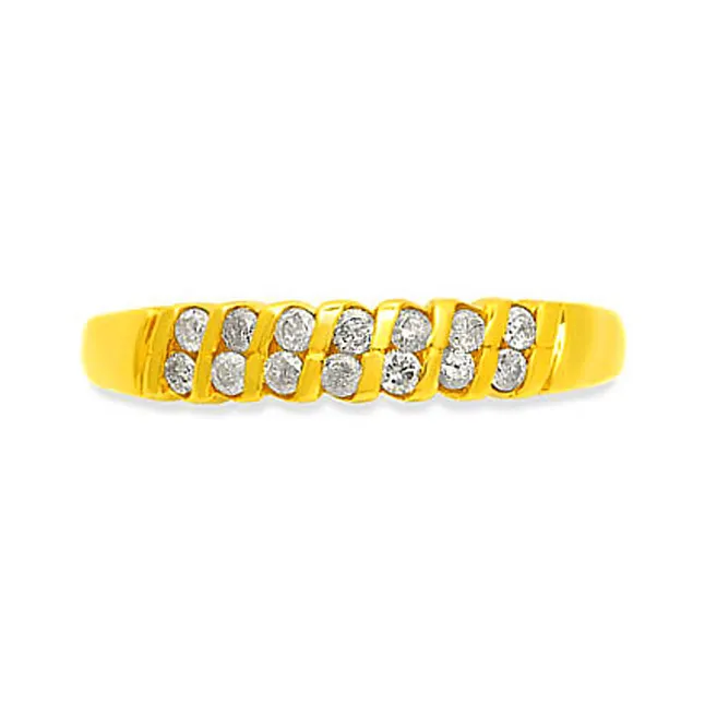 Simple. Strong. Sensible - Real Diamond 18kt Yellow Gold Eternity Rings (SDR145)