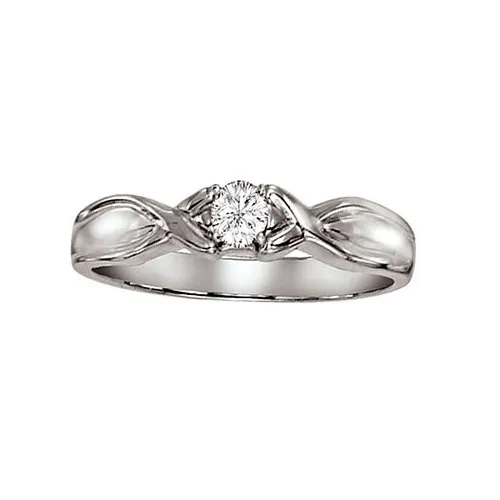 Rock n Roll - White Gold Big Solitaire Rings (SDR150)