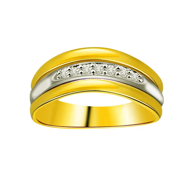 0.10cts Real Diamond Two Tone Half Eternity Ring (SDR1601)