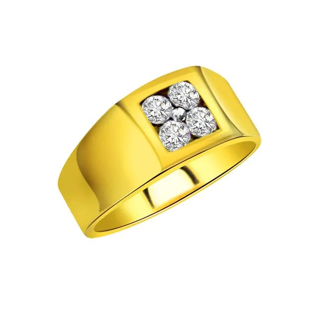 Men's Real Diamond Ring In 18kt Gold (SDR1661)