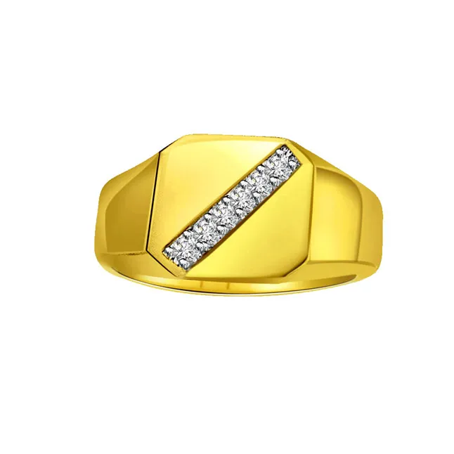 0.18 cts Diamond 18K Mens rings