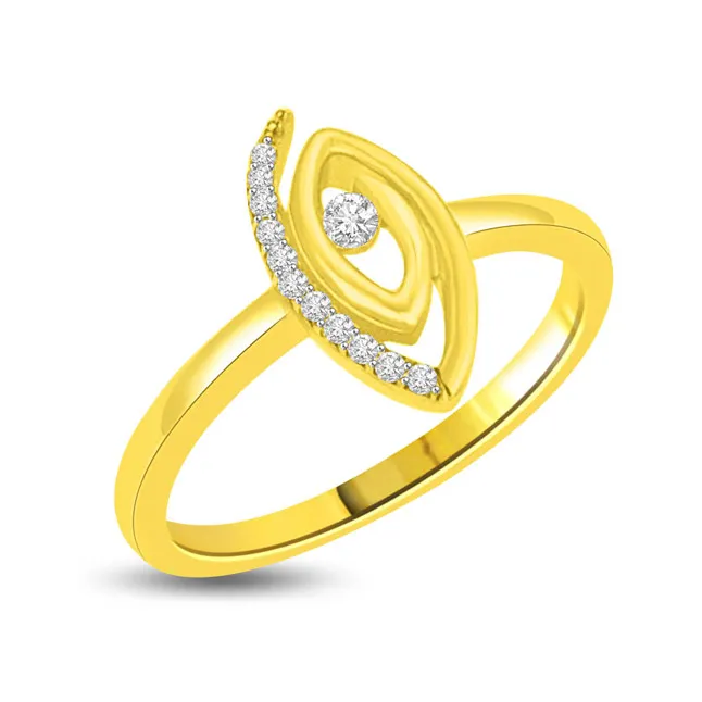 0.16cts Gold & Real Diamond Designer Ring for Ladylove (SDR1678)