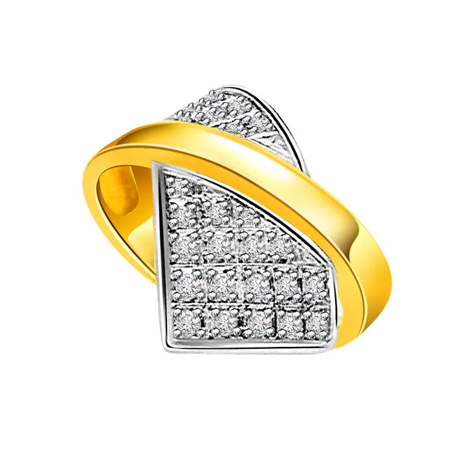 Opulence -White Yellow Gold rings