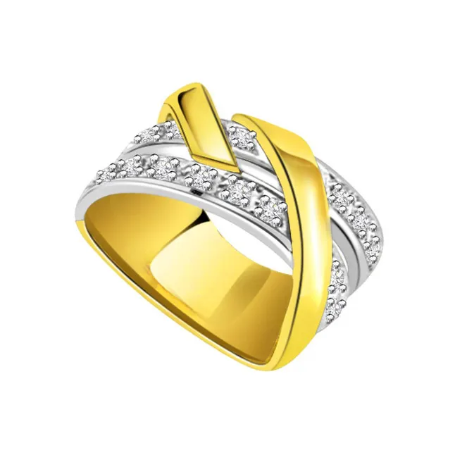 U & I Together 0.21 ct Diamond Half Eternity rings -2 Tone Half Eternity