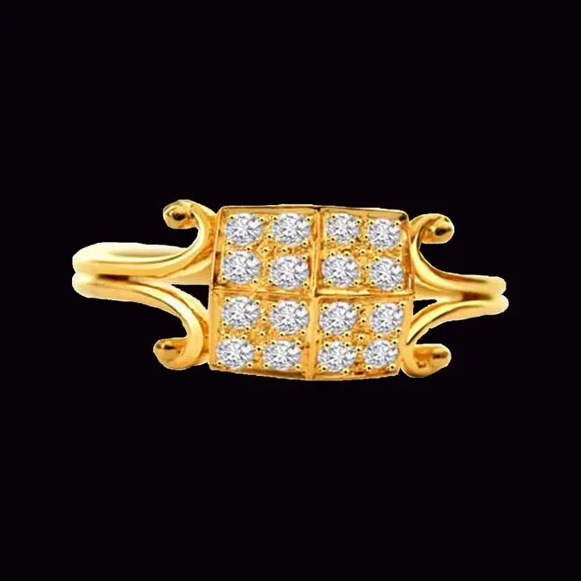 Elegant Diamond Embellishment - Real Diamond Ring (SDR21)