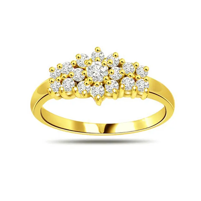 Flower of My Love 0.63cts Flower Shape Real Diamond Ring (SDR220)