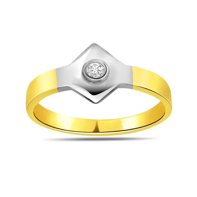 Golden Finger 0.10cts Real Diamond Solitaire Ring (SDR241)