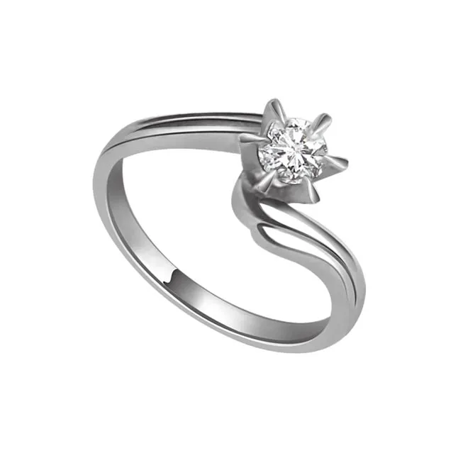 Sparkle Love 0.50cts Solitaire Real Diamond White Gold Ring (SDR274)