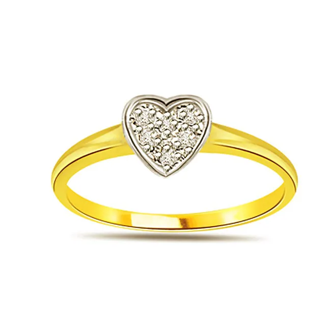 Dream With Bond of Love 7 Real Diamond Heart Ring (SDR281)