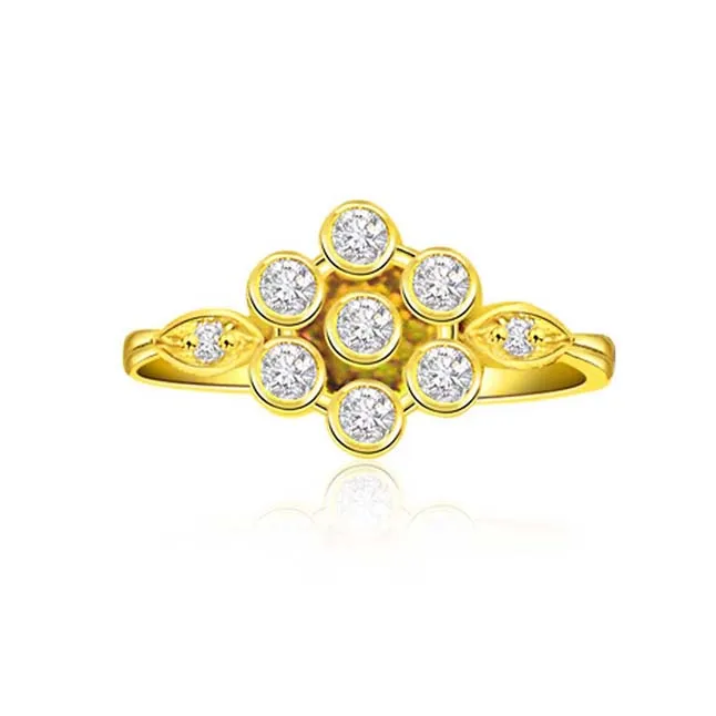 Sunflorista 0.23cts Floral Pattern Diamond Ring (SDR308)