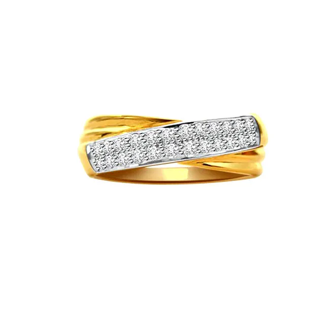 Bejeweling Bling Diamond rings -Yellow Gold Eternity rings