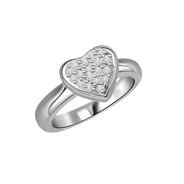 0.44cts Real Diamond Heart Shape Ring (SDR402)