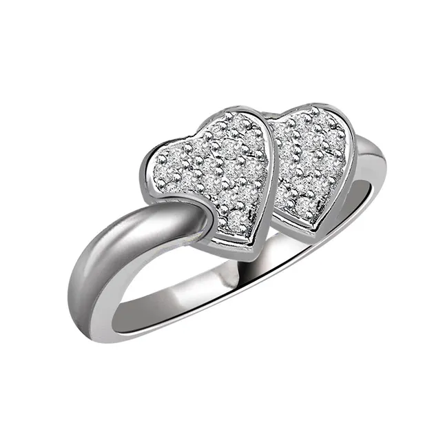 0.24cts Real Diamond Heart Shape Ring (SDR403)