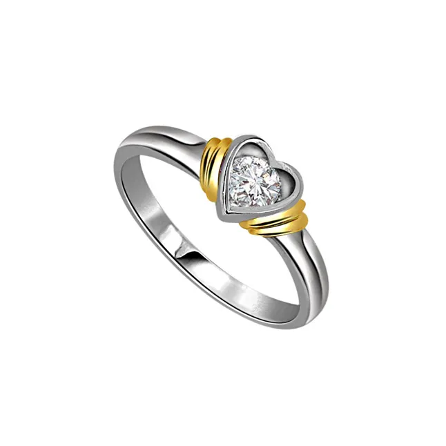 Fine 0.15 cts Diamond Heart Shape rings