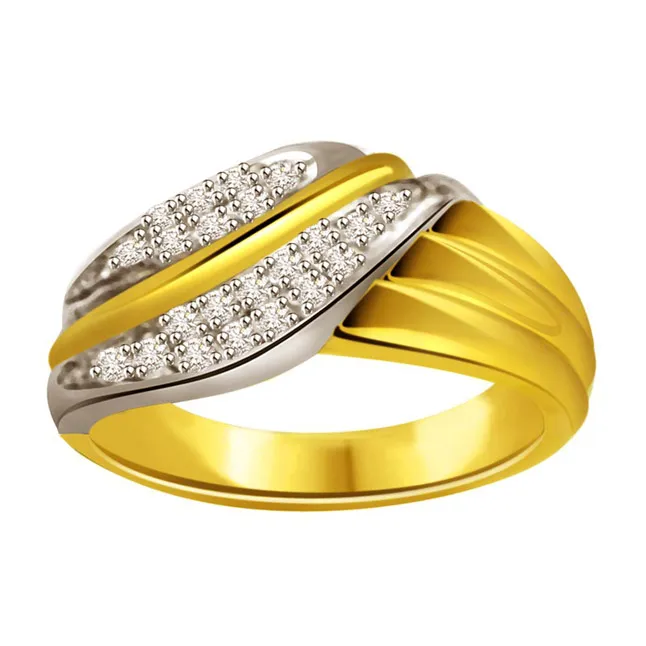 0.25cts Real Diamond Two-Tone 18kt Gold Ring (SDR427)