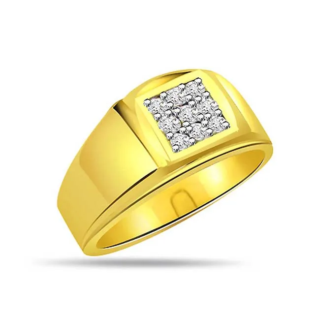 0.27ct Diamond Two -Tone 18kt Gold rings -White Yellow Gold rings