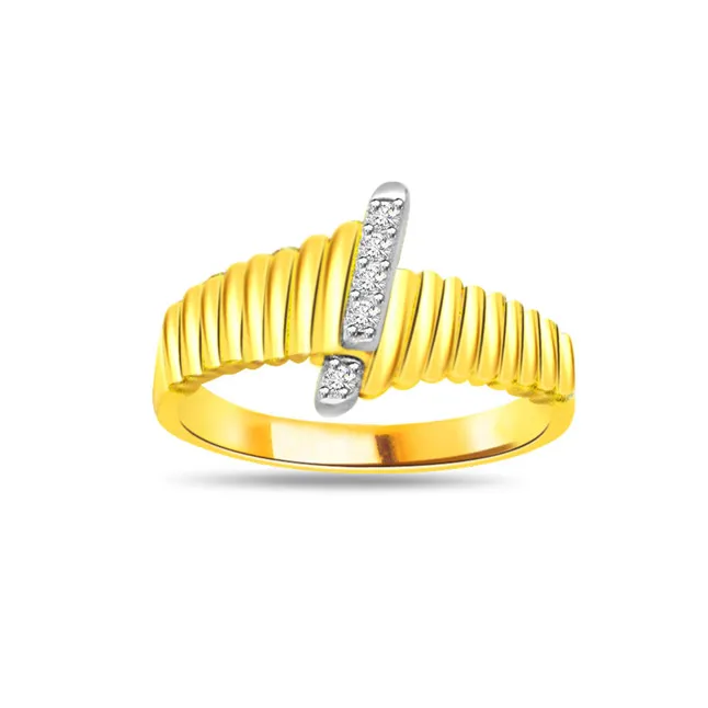 0.35ct Diamond 18kt Yellow Gold rings -White Yellow Gold rings