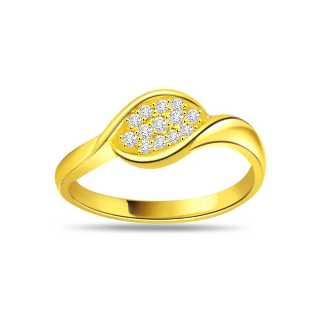 0.39cts Real Diamond 18kt Yellow Gold Ring (SDR443)