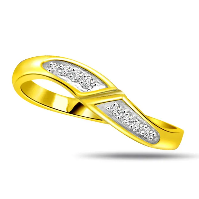 0.16cts Real Diamond Designer 18kt Gold Ring (SDR452)