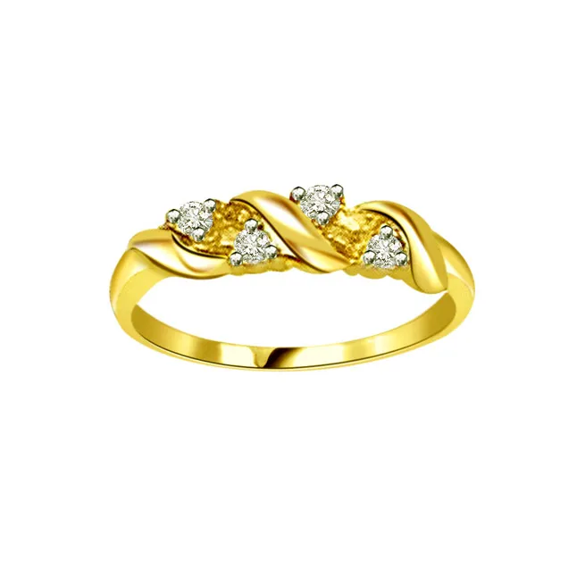 Classic Real Diamond Gold Ring (SDR455)