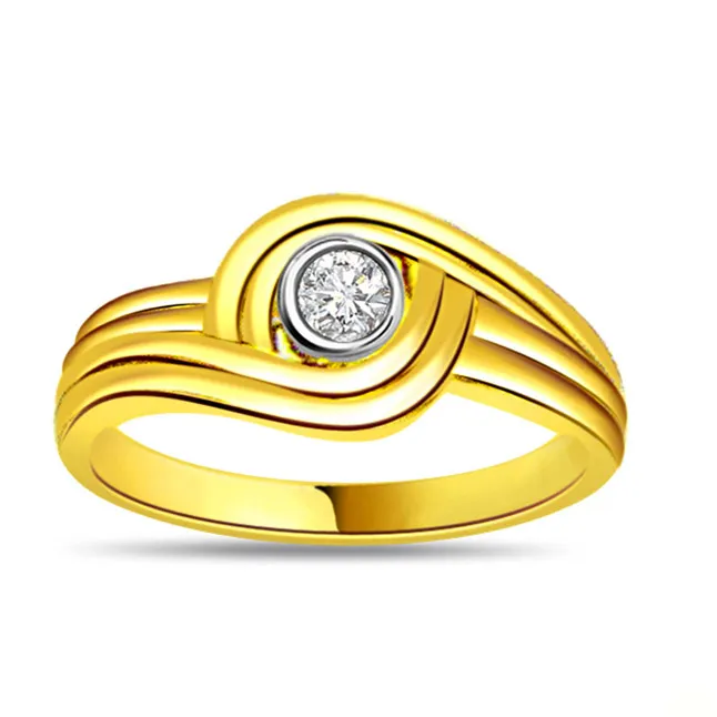 Real Diamond Solitaire Gold Ring (SDR472)